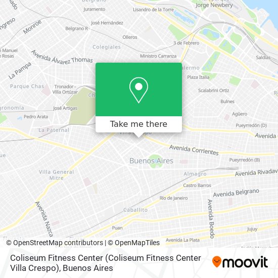 Coliseum Fitness Center (Coliseum Fitness Center Villa Crespo) map