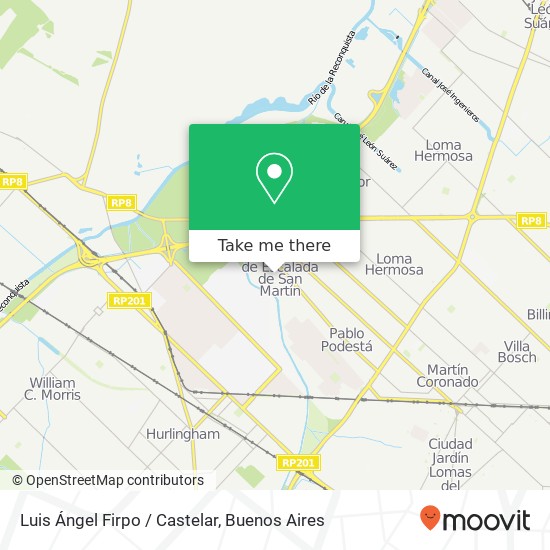 Mapa de Luis Ángel Firpo / Castelar