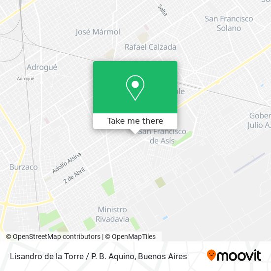 Lisandro de la Torre / P. B. Aquino map