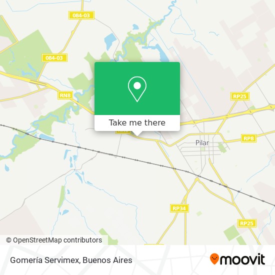 Gomería Servimex map