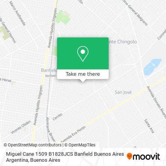 Miguel Cane 1509  B1828JCS Banfield  Buenos Aires  Argentina map