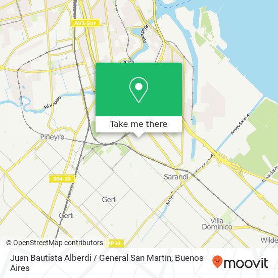 Juan Bautista Alberdi / General San Martín map