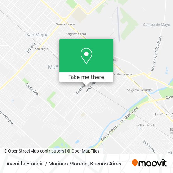 Avenida Francia / Mariano Moreno map