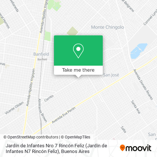 Mapa de Jardín de Infantes Nro 7 Rincón Feliz (Jardín de Infantes N7 Rincón Feliz)