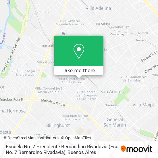 Escuela No. 7 Presidente Bernandino Rivadavia (Esc. No. 7 Bernardino Rivadavia) map