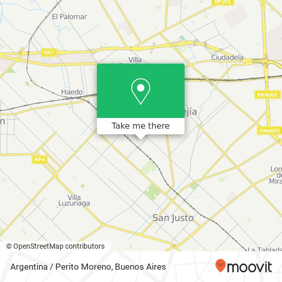 Argentina / Perito Moreno map