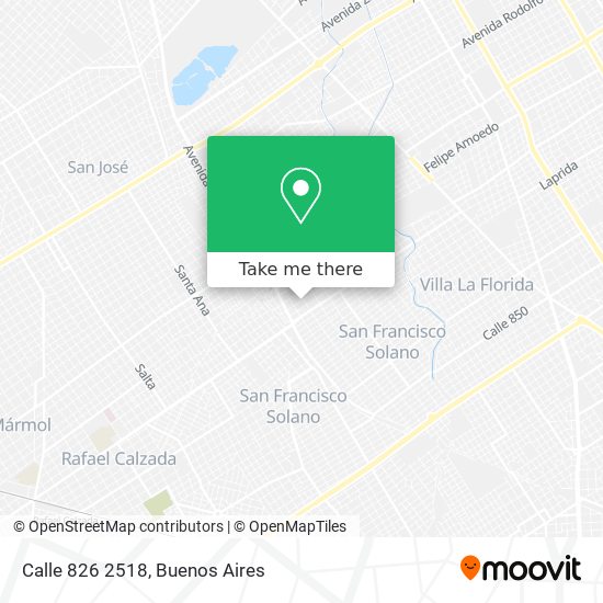 Calle 826 2518 map