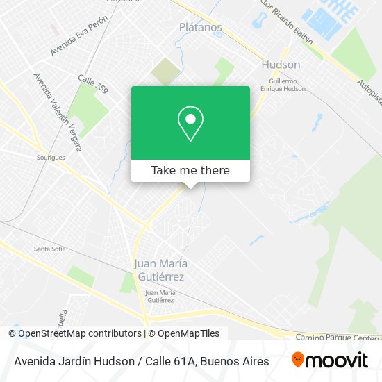 Avenida Jardín Hudson / Calle 61A map
