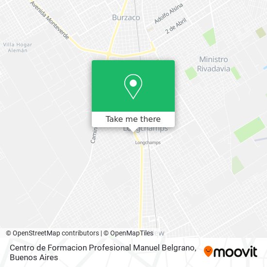 Mapa de Centro de Formacion Profesional Manuel Belgrano