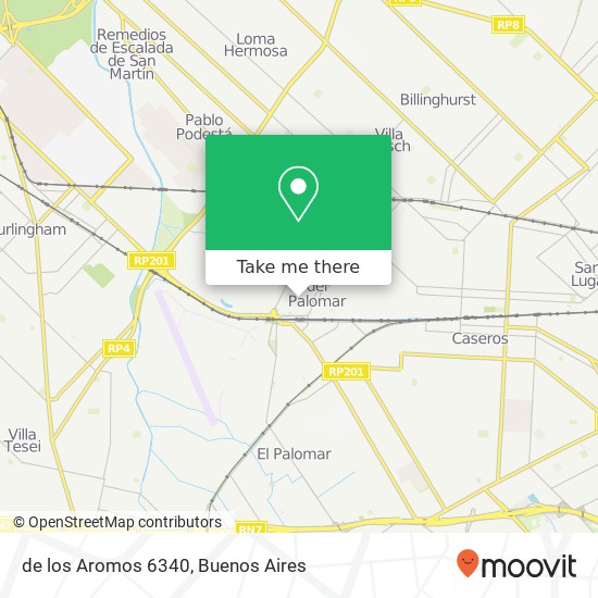 de los Aromos 6340 map