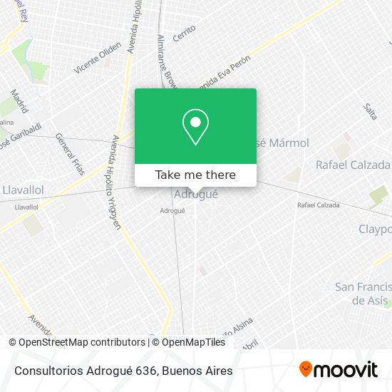 Consultorios Adrogué 636 map