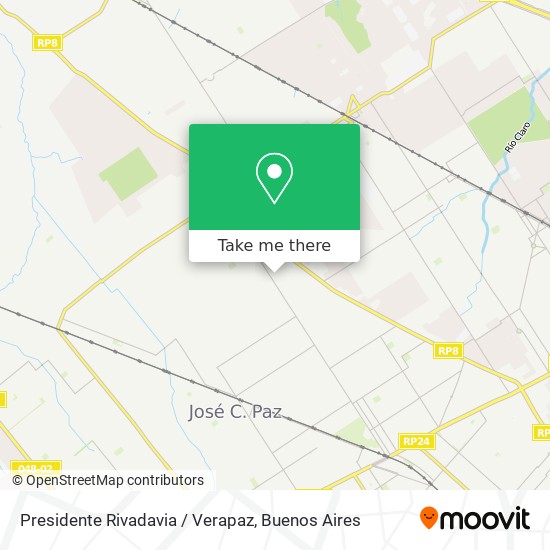 Presidente Rivadavia / Verapaz map