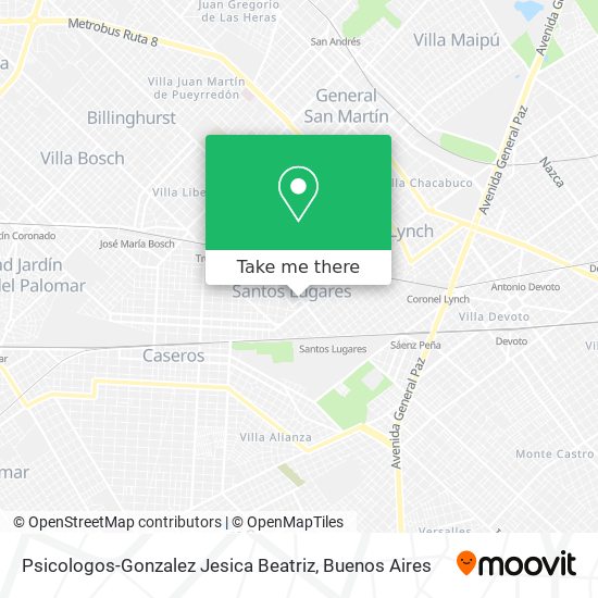 Psicologos-Gonzalez Jesica Beatriz map