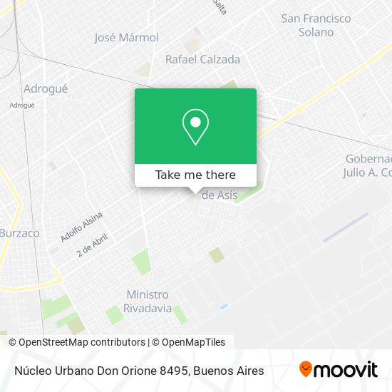 Núcleo Urbano Don Orione 8495 map