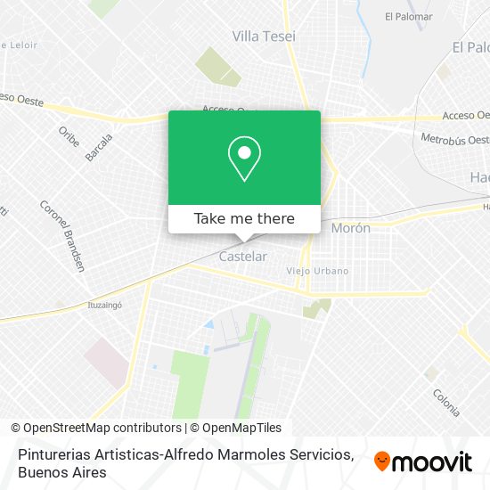 Mapa de Pinturerias Artisticas-Alfredo Marmoles Servicios