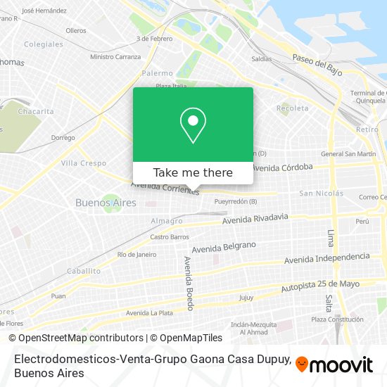 Mapa de Electrodomesticos-Venta-Grupo Gaona Casa Dupuy