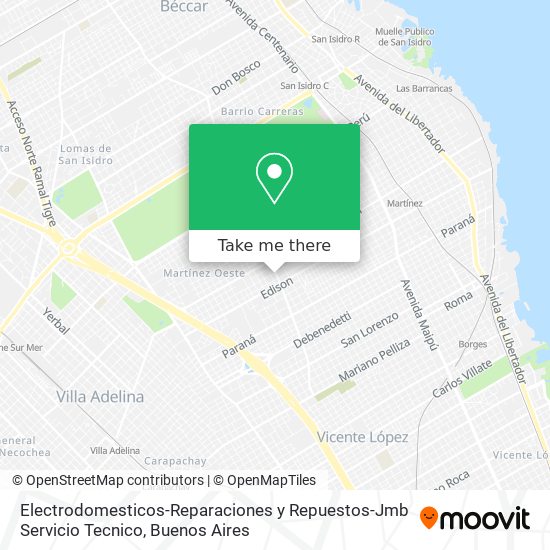 Electrodomesticos-Reparaciones y Repuestos-Jmb Servicio Tecnico map