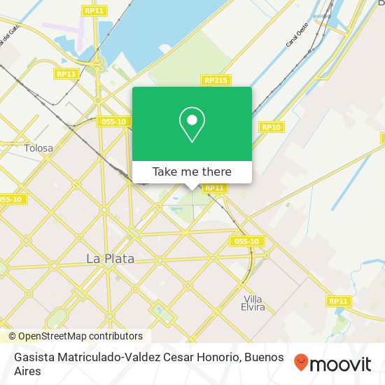 Mapa de Gasista Matriculado-Valdez Cesar Honorio