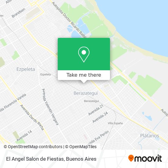 El Angel Salon de Fiestas map