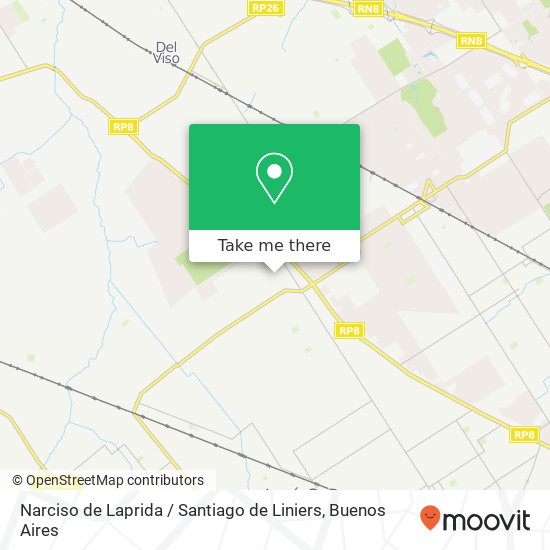 Narciso de Laprida / Santiago de Liniers map