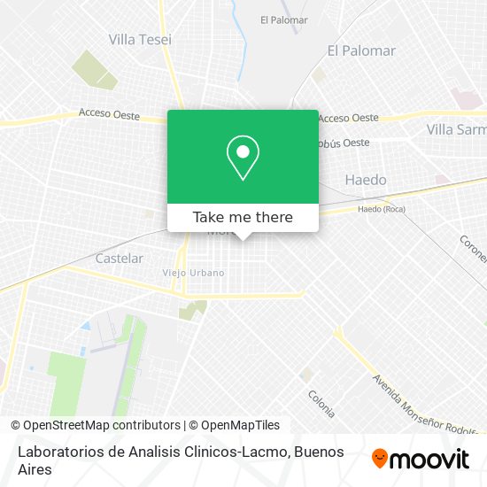 Laboratorios de Analisis Clinicos-Lacmo map