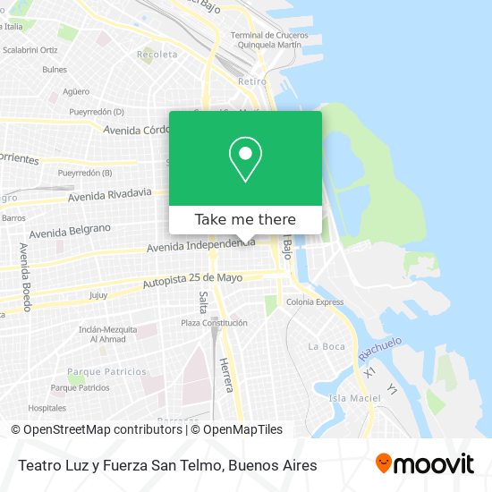 Teatro Luz y Fuerza San Telmo map