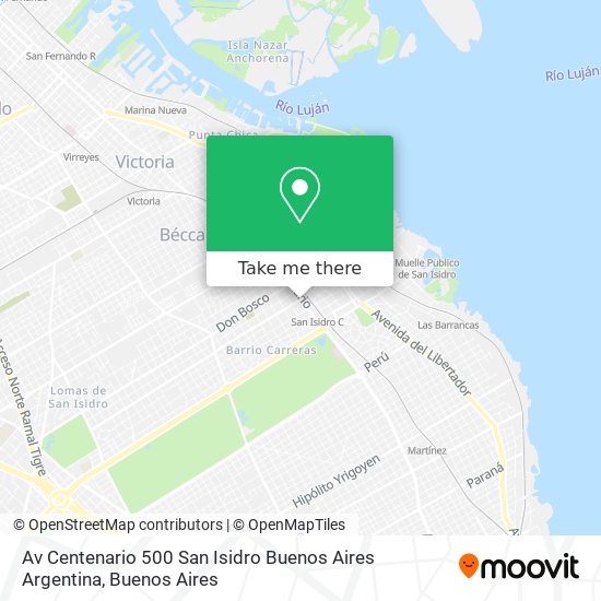 Av  Centenario 500  San Isidro  Buenos Aires  Argentina map