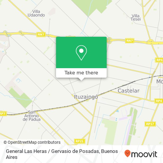 General Las Heras / Gervasio de Posadas map