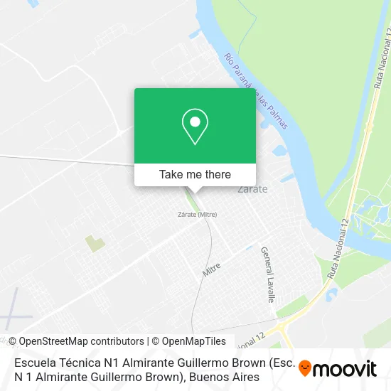 Escuela Técnica N1 Almirante Guillermo Brown (Esc. N 1 Almirante Guillermo Brown) map