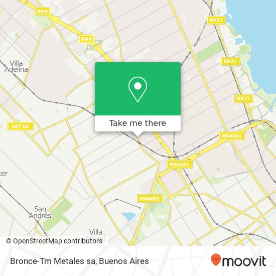 Mapa de Bronce-Tm Metales sa