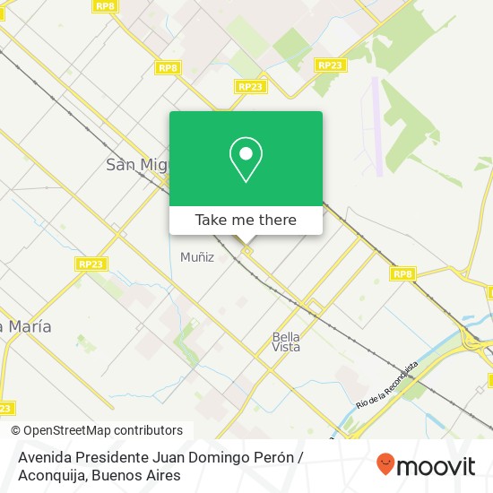 Mapa de Avenida Presidente Juan Domingo Perón / Aconquija