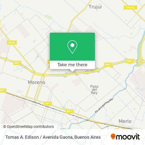 Tomas A. Edison / Avenida Gaona map