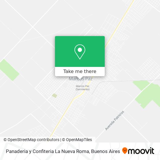 Mapa de Panaderia y Confiteria La Nueva Roma