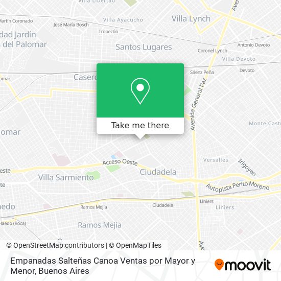 Empanadas Salteñas Canoa Ventas por Mayor y Menor map