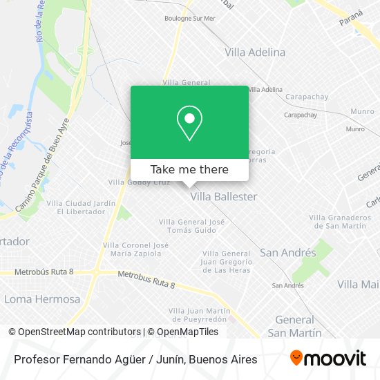 Profesor Fernando Agüer / Junín map