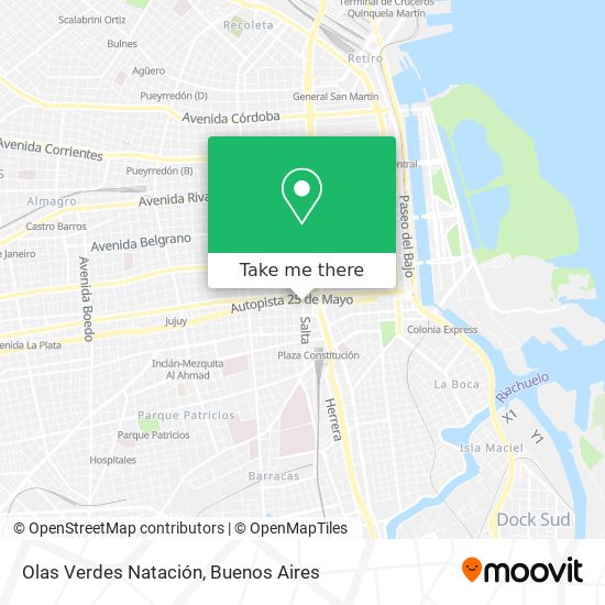 Olas Verdes Natación map