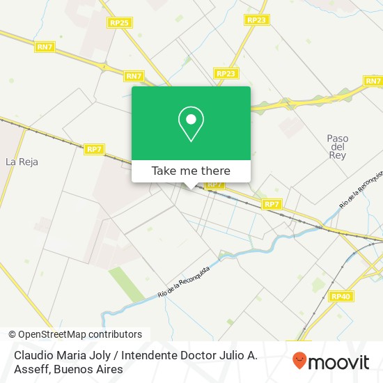 Claudio Maria Joly / Intendente Doctor Julio A. Asseff map