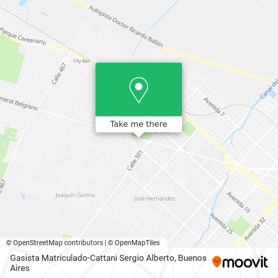 Gasista Matriculado-Cattani Sergio Alberto map