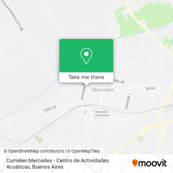 Mapa de Cumelen Mercedes - Centro de Actividades Acuáticas