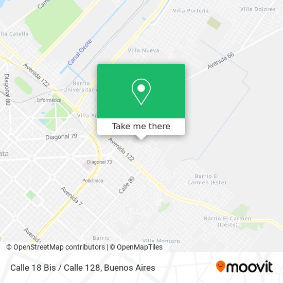 Calle 18 Bis / Calle 128 map