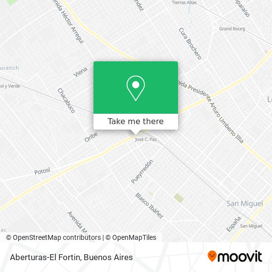 Aberturas-El Fortin map