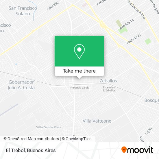 Mapa de El Trébol