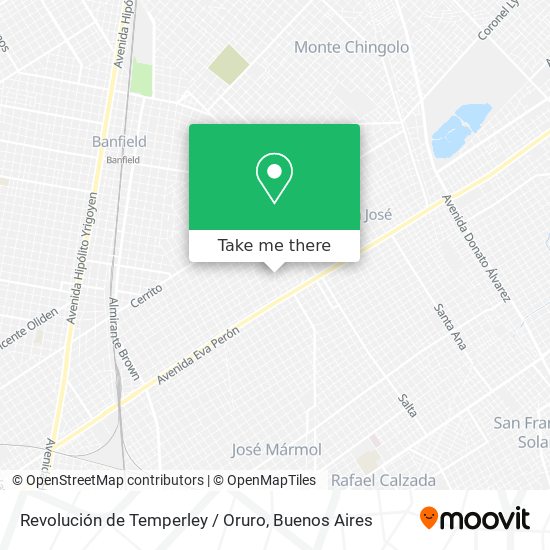 Mapa de Revolución de Temperley / Oruro