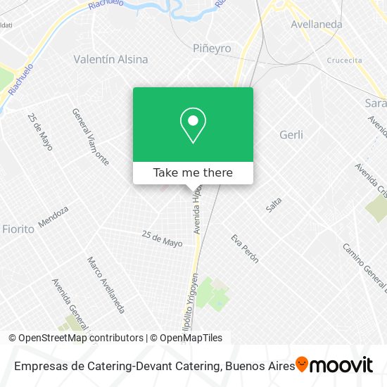Empresas de Catering-Devant Catering map