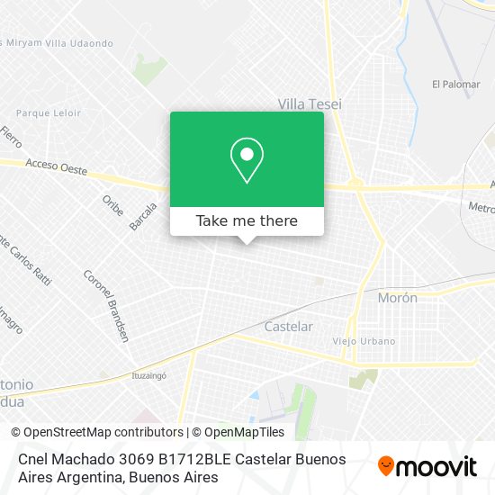 Cnel  Machado 3069  B1712BLE Castelar  Buenos Aires  Argentina map