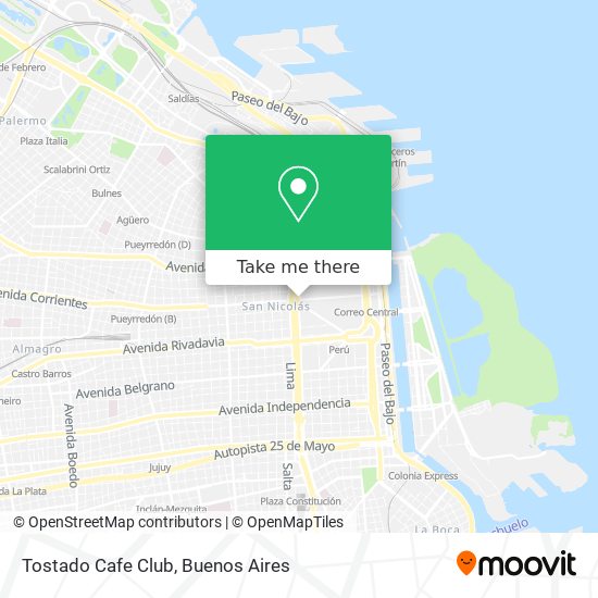 Tostado Cafe Club map