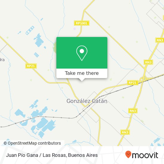 Juan Pío Gana / Las Rosas map