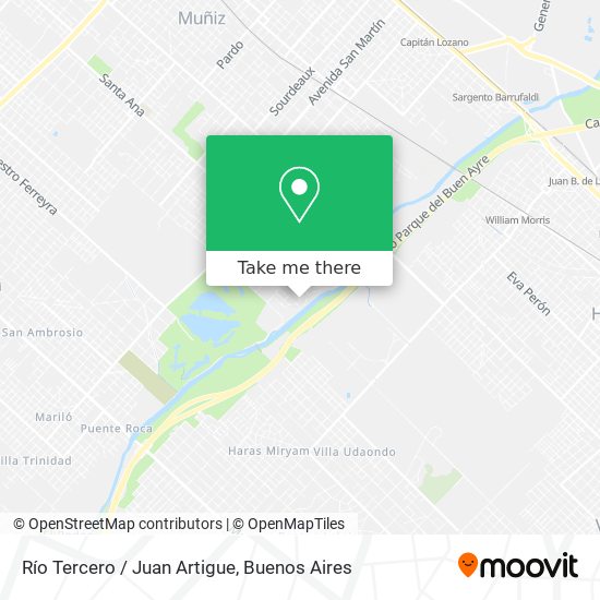 Río Tercero / Juan Artigue map