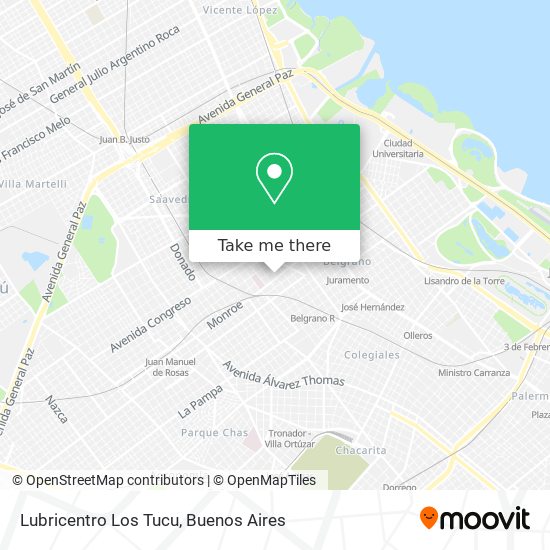 Lubricentro Los Tucu map