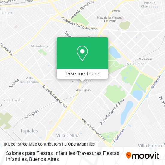 Mapa de Salones para Fiestas Infantiles-Travesuras Fiestas Infantiles